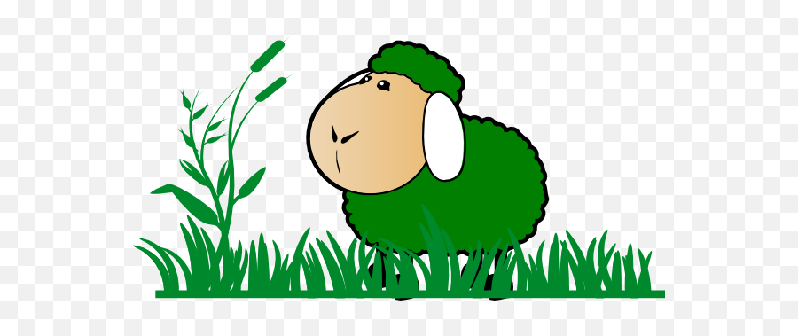Green Sheep With Grass Png Clip Arts For Web - Clip Arts Transparent Transparent Background Sheep Clipart,Cartoon Grass Png