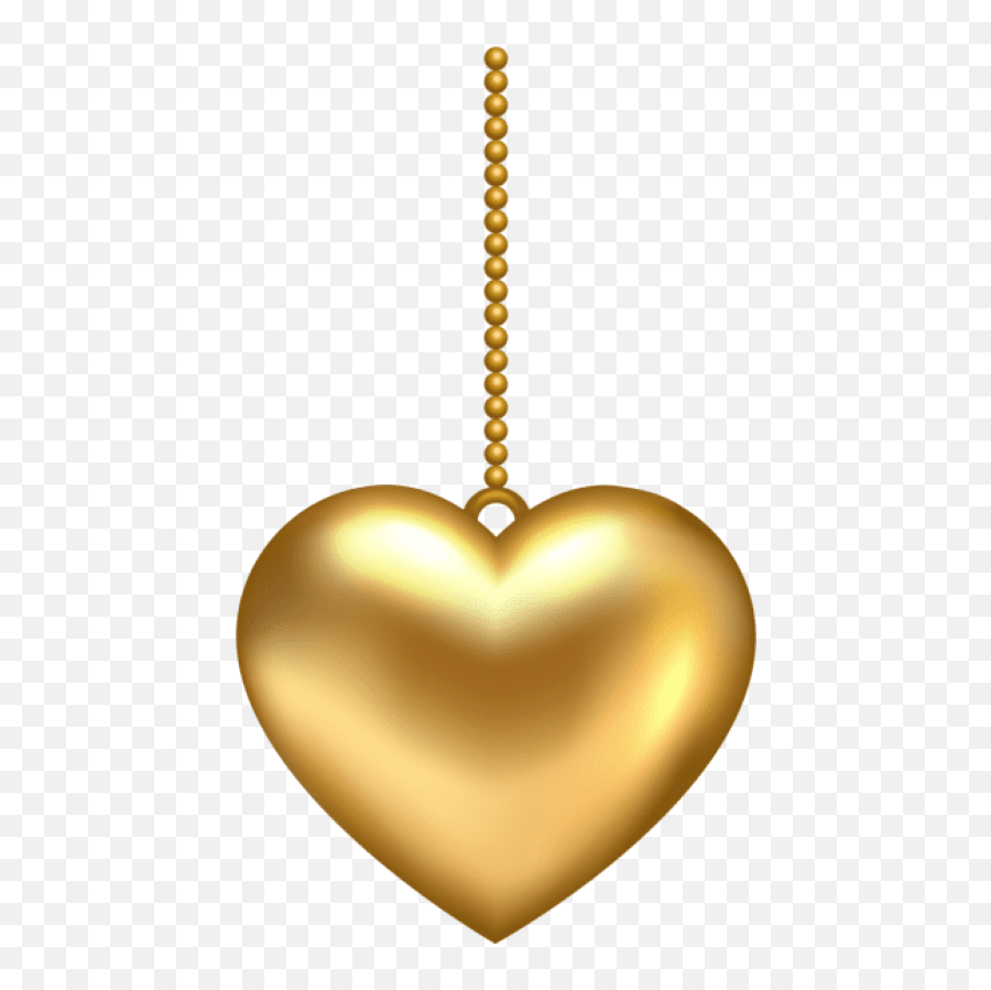 Free Png Download Hanging Golden Heart - Gold Heart Locket Clipart,Hanging Png