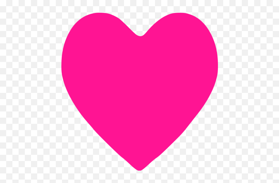 Deep Pink Heart 68 Icon - Transparent Background Pink Heart Png,Pink Heart Transparent