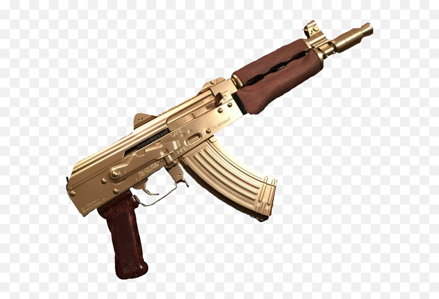 Download Gold Gun Guns Machine Ak47 Draco Pistola Memezasf - Gold Draco Png,Ak47 Png
