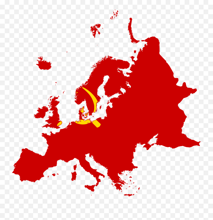 Fileflag - Map Of The Communism Of Europesvg Wikipedia Europa Silhueta Png,Communist Flag Png
