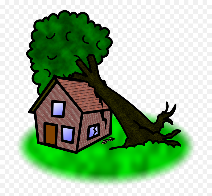 Download Symbol Verbs F - Tree Falling On House Cartoon Png Tree Falling On House Cartoon,House Cartoon Png