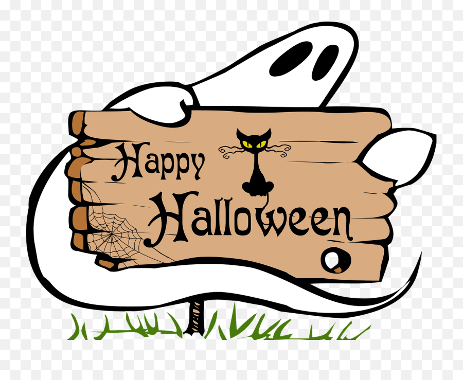 Halloween Ghost The Inscription Text Of Spirit - Ghost Clipart Png,Happy Halloween Transparent Background