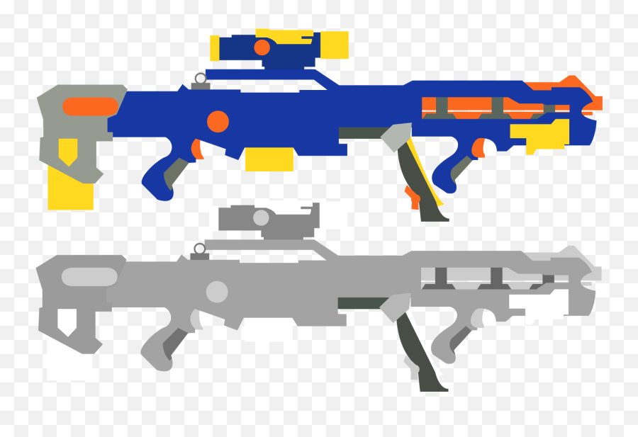 Assault Rifle - Nerf Gun Vector Png Transparent Png Nerf Gun Clipart Png,Gun Clipart Png
