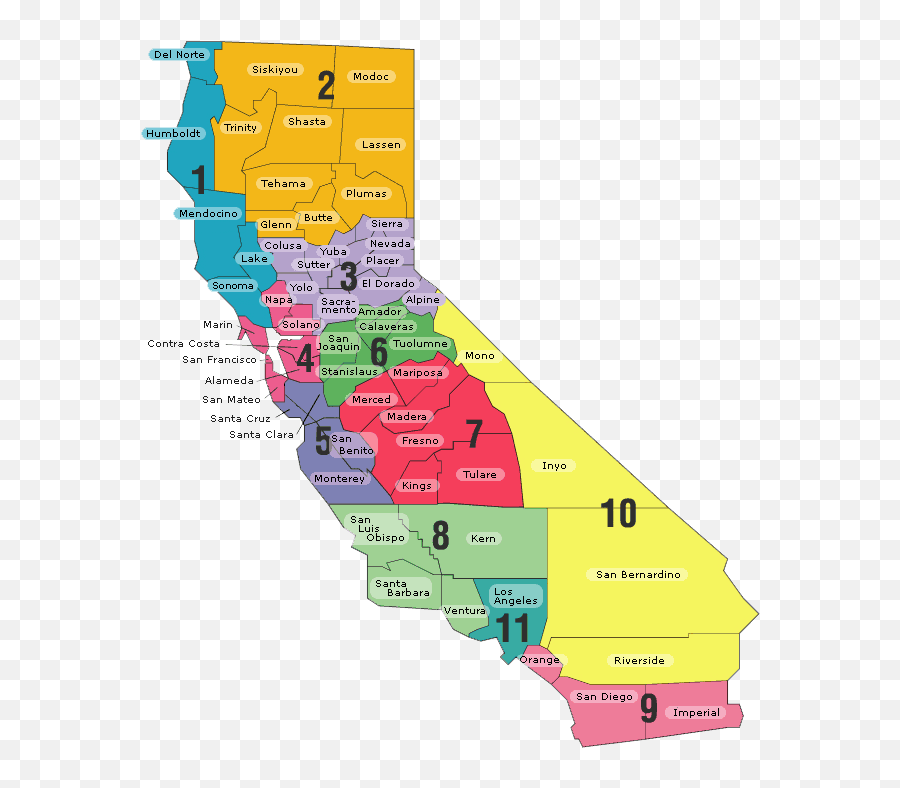 California Regional Environmental Education Community Creec Png Map
