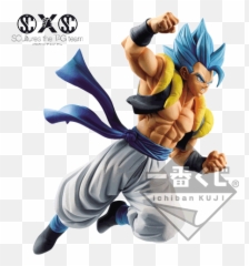 Ichiban Kujiichiban Dragon Ball Super - Soldier Battle Gogeta Blue Statue png