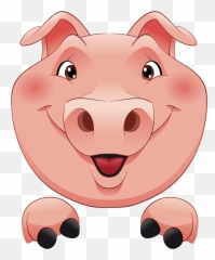 Mq Pink Pig Head Animal Animals - Pig Face Wall Calendar Cartoon Pig Head Png,Pig Emoji Png