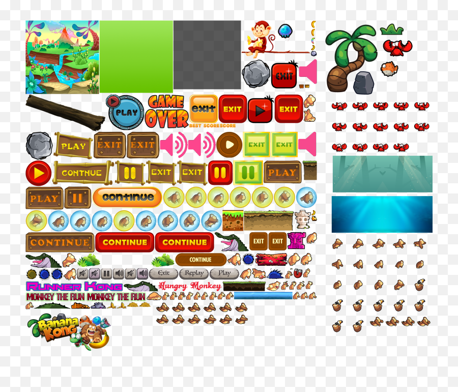 Donkey Kong Style Platform Set Opengameartorg - Tiles Set 2d Donkey Kong Png,Donkey Kong Transparent