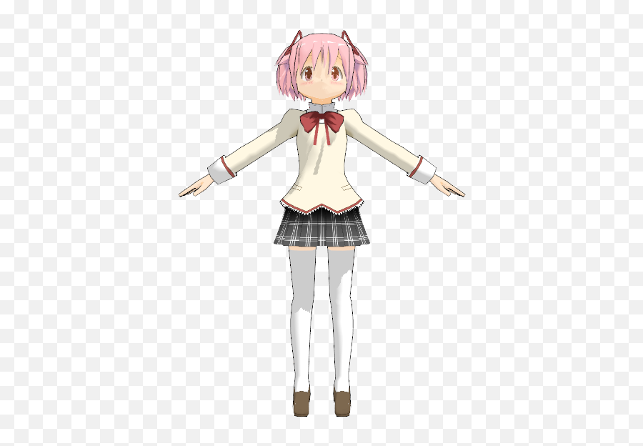 Madoka Kaname - Madoka Magica Mmd Models Png,Madoka Kaname Transparent