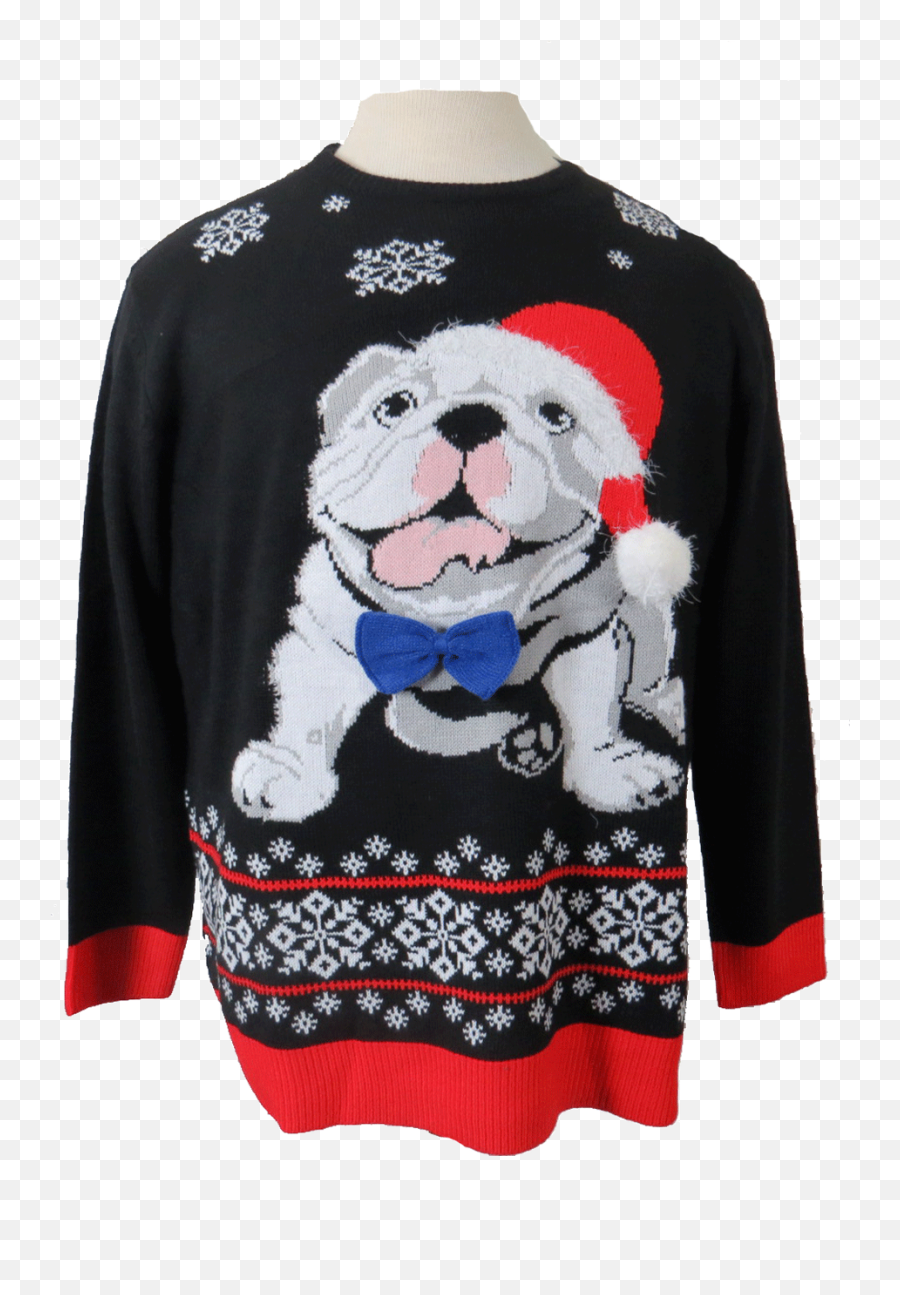 Jake Austin Santa Bulldog Christmas Sweater 3x 4x 5x - British Bulldog Christmas Jumper Png,Christmas Sweater Png