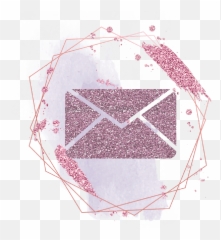 Icon Email Message Sticker - Pink Glitter png