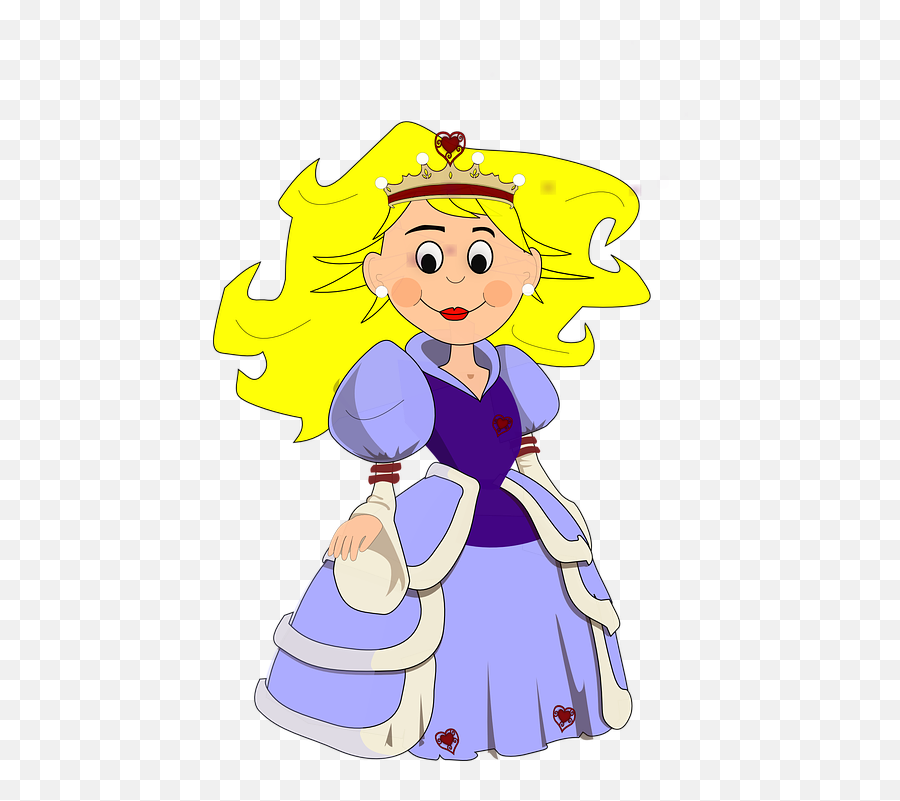 Princes Dress Blond - Free Vector Graphic On Pixabay Queen Clipart Transparent Background Png,Crown Cartoon Png