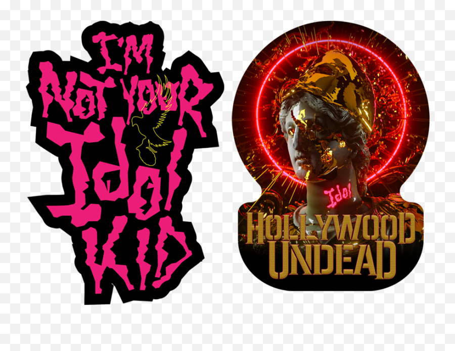 Idol Sticker Set Featured Hollywood Undead - Hair Design Png,Featured Icon