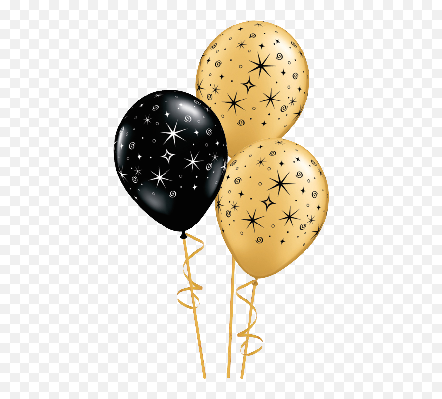 Download Picture - Black And Gold Balloons Transparent Gold Birthday Balloons Png,Balloons Transparent