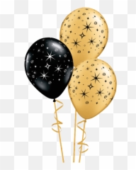 Download Picture - Black And Gold Balloons Transparent Gold Birthday Balloons Png,Balloons Transparent