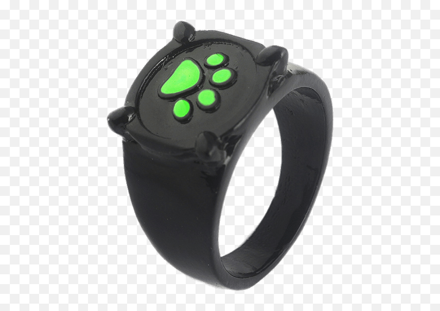 Miraculous Cat Noir Pawprint Ring - Black Cat Ring Png,Ring Transparent Background