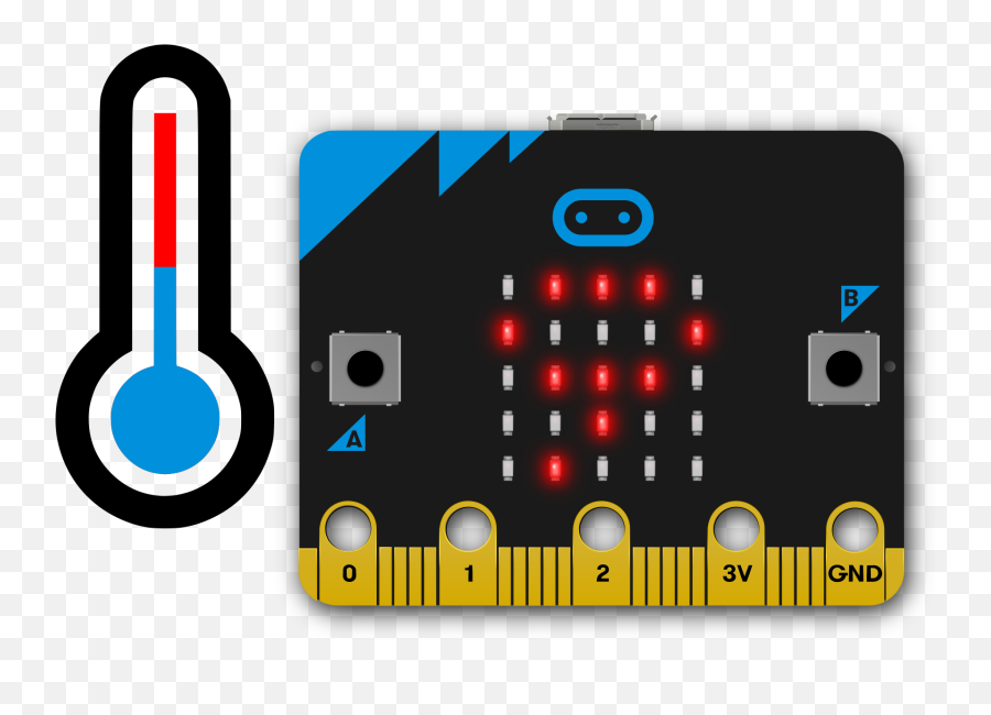 Bit - Microbit Sensor Png,Raspberry Pi 3 Thermometer Icon