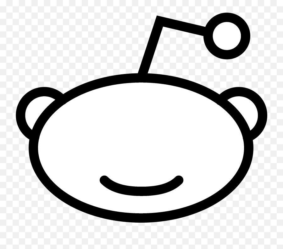 Download Hd Reddit Icon Logo Black And - Transparent Reddit White Logo Png,Transparent Alien Icon