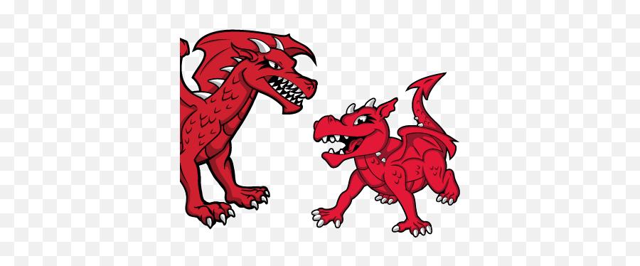 Red Dragon Illustrations And Details - Suny Cortland Red Dragons Suny Cortland Logo Png,Welsh Flag Icon