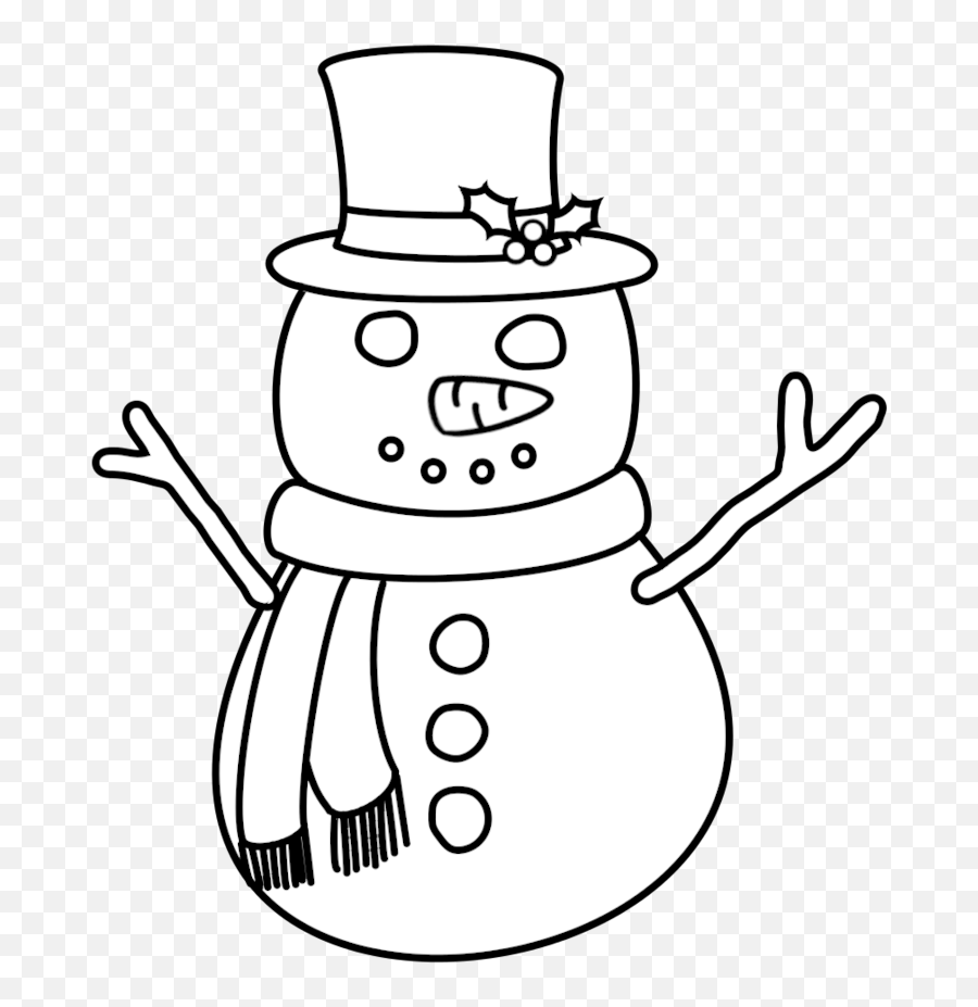Snowman Drawing Images Free Download - Snowman Drawing Png,Snowman Clipart Png