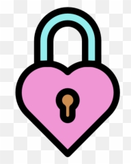 Wedding Lock Lover Locked Heart Shape Tools And - Clipart Black White png