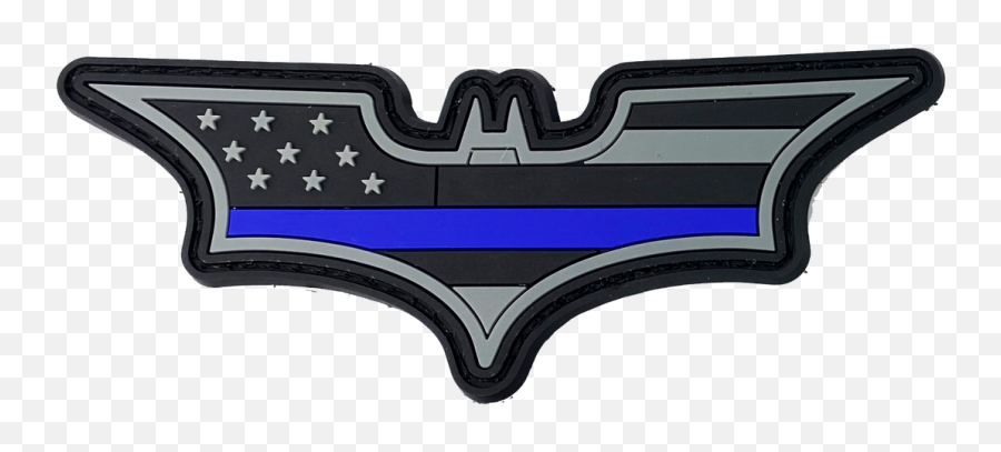Cl4 - 11 Bat Thin Blue Line Pvc Patch Hook And Loop Back Police Firefighter Png,Batman Vs Superman Icon