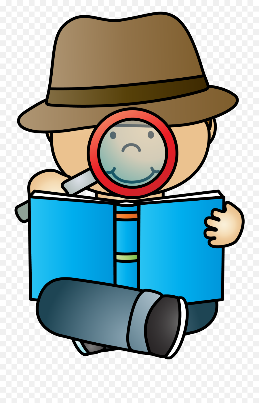 Detective Reading Private Investigator Non - Fiction Clip Art Reading Detective Clipart Png,Detective Png