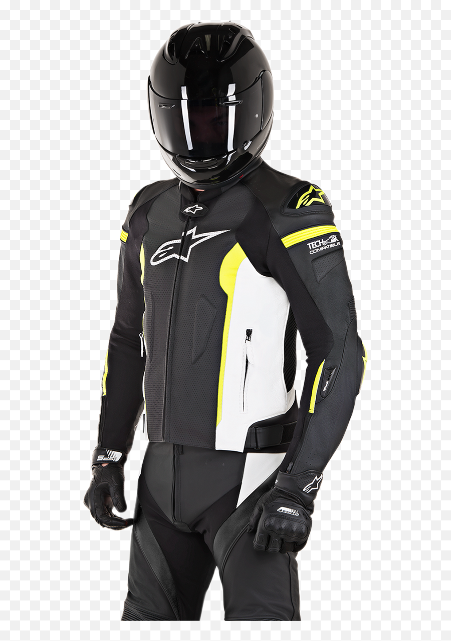 Details About Alpinestars Missle Leather Jacket Tech - Air Compatible 60 Blackwhiteyellow Alpinestars Missile Leather Jacket Png,Missle Png