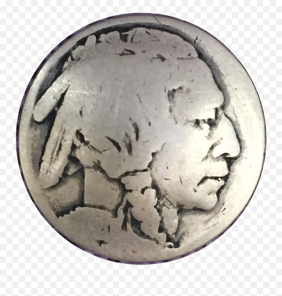 Authentic Indian Head Nickel Button 78 Sw - 32 Indian Head Or Buffalo Nickels Png,Nickel Png