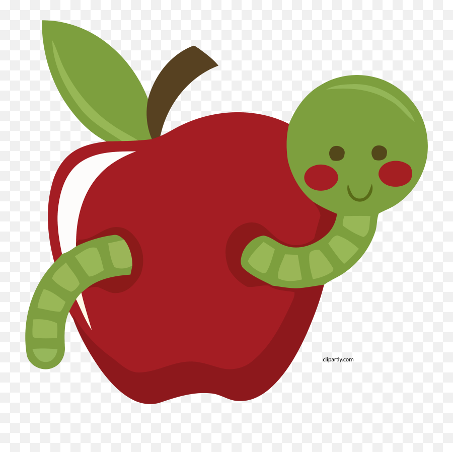 Apple Clipart - Clip Art Apple Worm Png,Worm Png