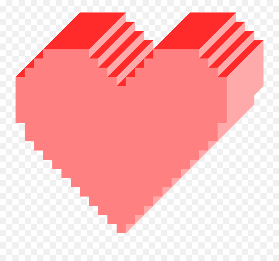6 Pixel Heart Transparent - Transparent Background Pixel Transparent Hearts Png,Pixel Png