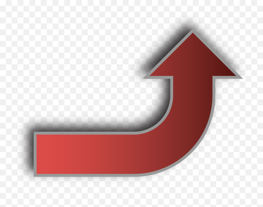 Curved Arrow Png - Red Arrow Transparant Background,Big Red Arrow Png