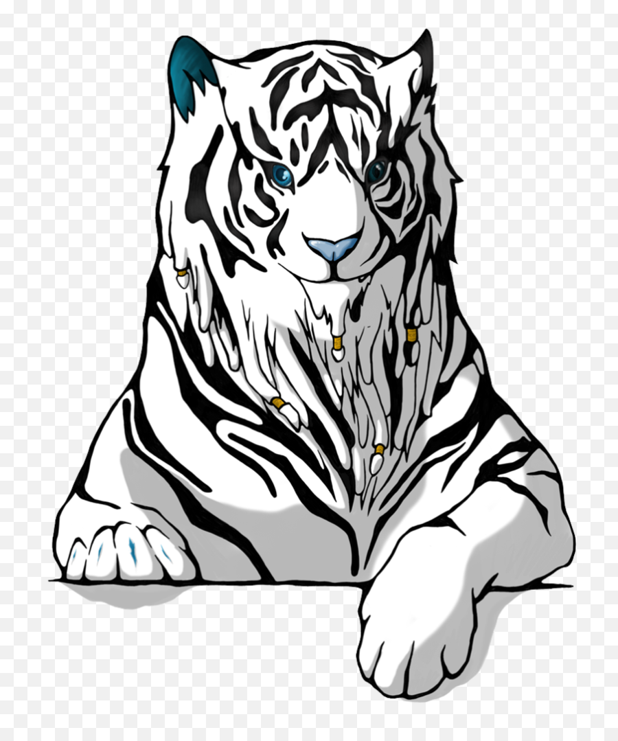 Tigers Drawing Tiger Cub Transparent U0026 Png Clipart Free - Black In White Tiger Png,Tigers Png