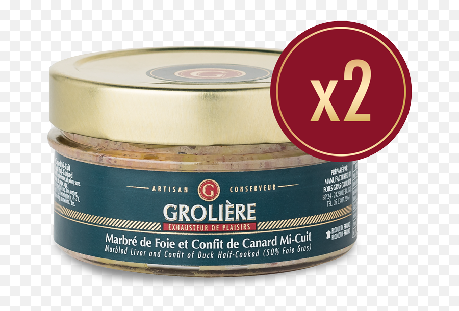 Marbled Half - Cooked Duck Foie Gras And Duck Confit In 120g Jars Foie Gras Png,Liver Png