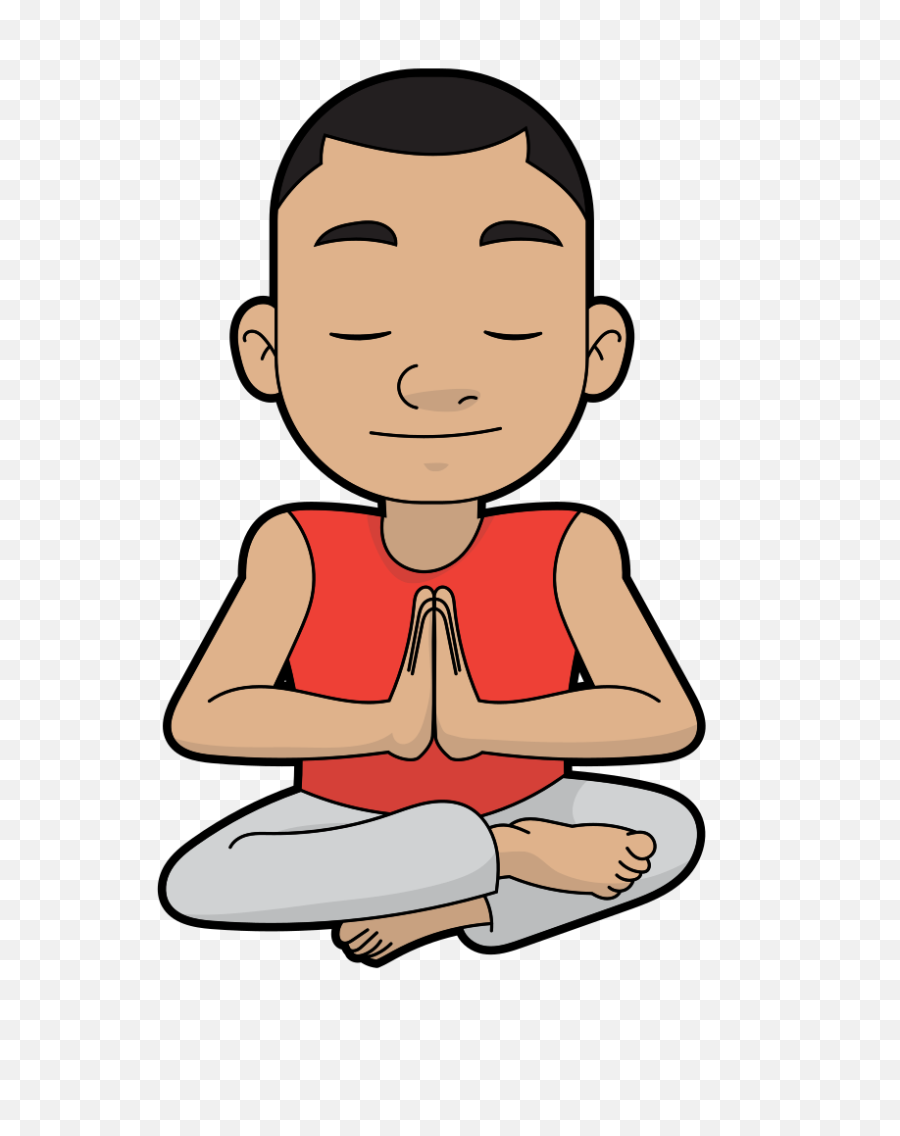Spiritually Happy Cartoon Man In - Man Sitting On Floor Clipart Png,Meditate Png