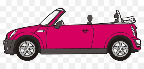 Car Cartoon Png Free Download Clip Art - Mini Cooper Convertible Clipart