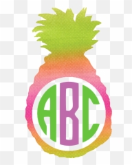 Pineapple Monogram - Monogram Border Png,Pineapple Logo