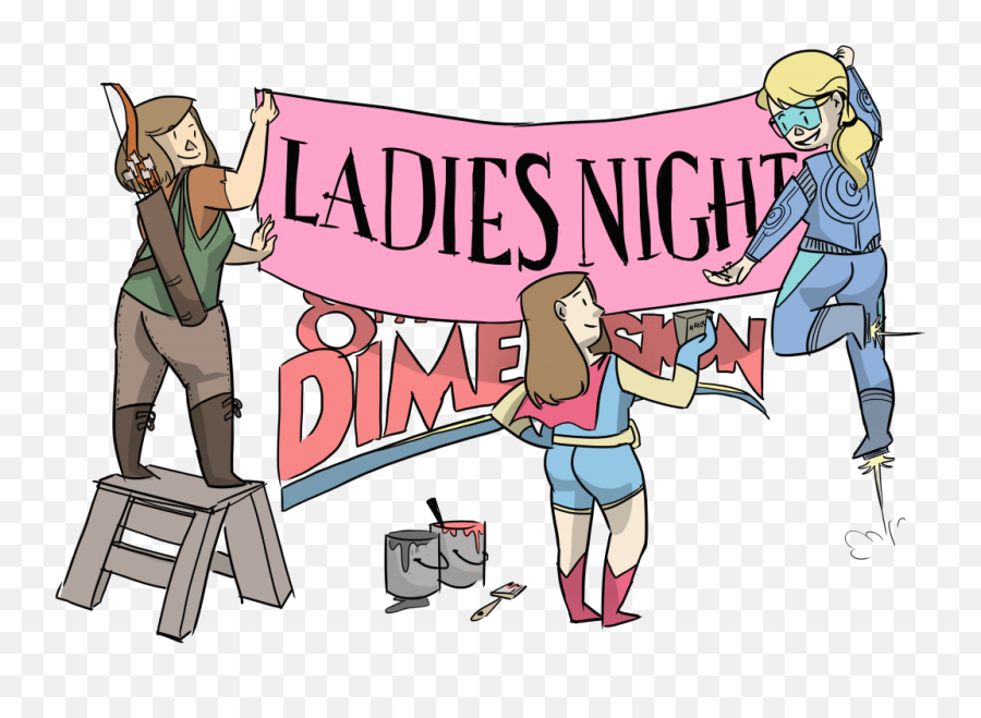 Download Hd 8d Ladies Night Png - Ladies Night Cartoon,Ladies Night Png