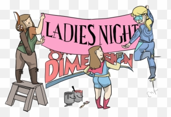 Download Hd 8d Ladies Night Png - Ladies Night Cartoon,Ladies Night Png