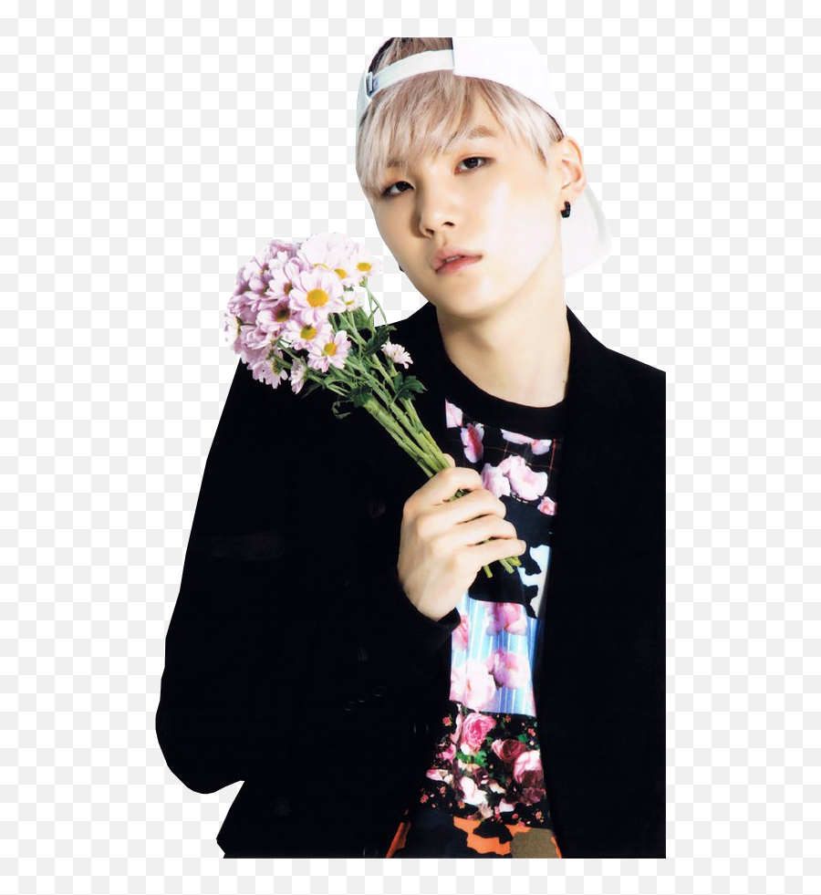 Flower Pngs Png Tumblr - Bts Suga With Flowers,Flower Pngs