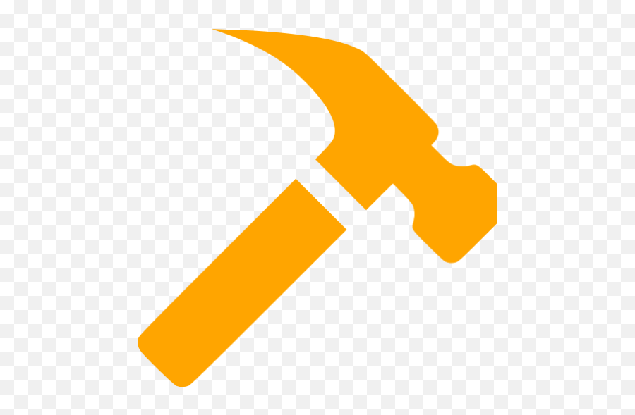 Orange Hammer Icon - Hammer Icon Transparent Png,Hammer Icon Png