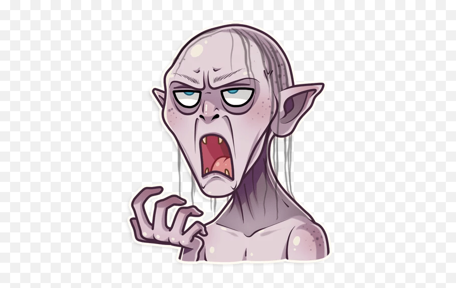 Stickers Set For Telegram - Gollum Stickers Png,Gollum Png