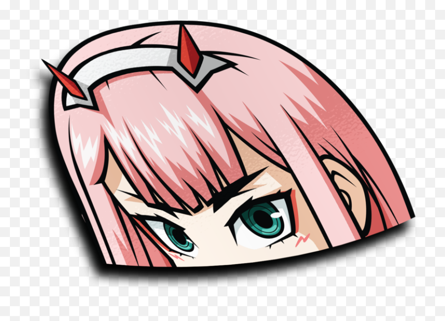 Zero Two Peeker Sticker - Zero Two Peeker Sticker Png,Zero Two Png