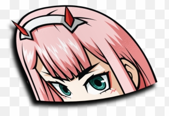 Zero Two Peeker Sticker - Zero Two Peeker Sticker Png,Zero Two Png