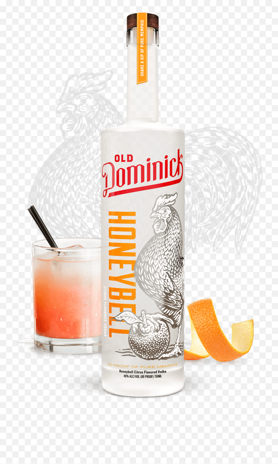 Honeybell Citrus Vodka - Old Dominick Distillery Domaine De Canton Png,Vodka Transparent