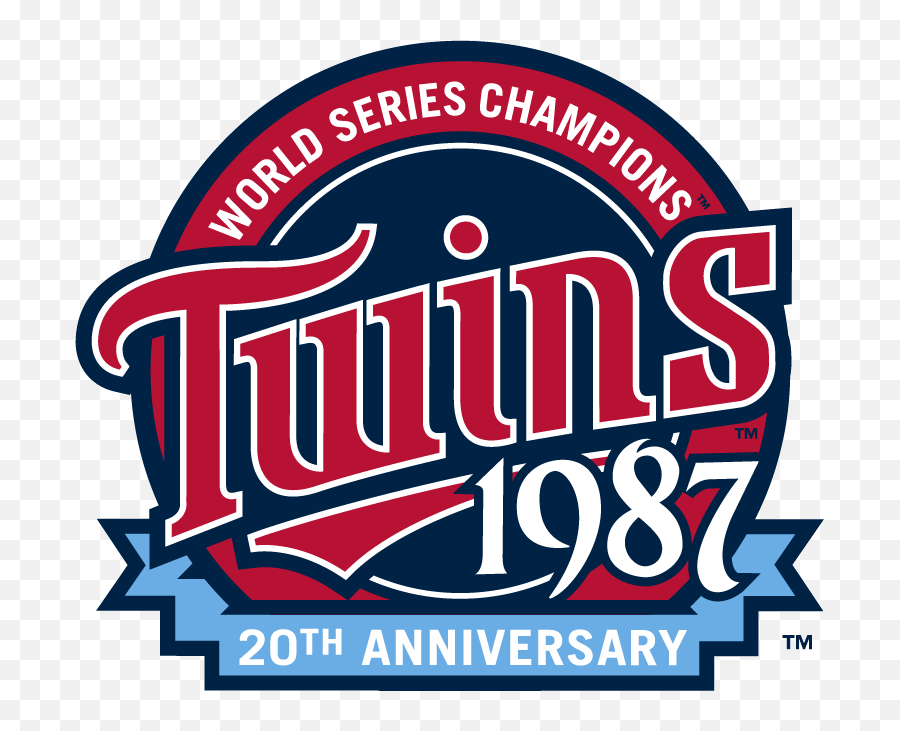 2007 Twins 20 Year Anniversary Logo Of 1987 World - Minnesota Twins Png,Anniversary Logo