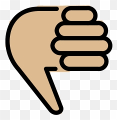 Thumbs Down Emoji Clipart - Pouce Vers Le Bas png