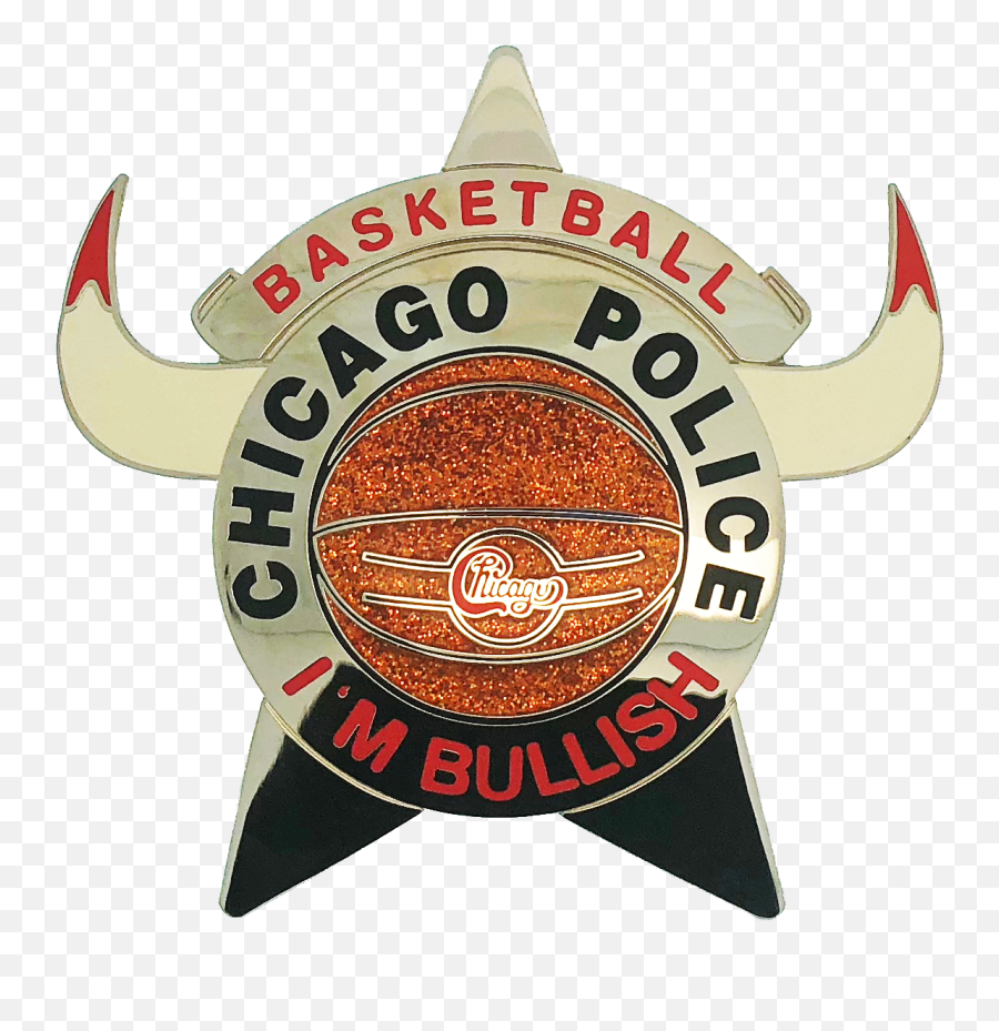 Chicago Police Star Badge Basketball - Chicago Bulls And Chicago Police Png,Chicago Bulls Logo Transparent