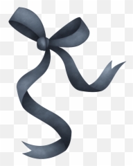 Download Black Cute Gift Bow Transparent - Ribbon PNG Image Background