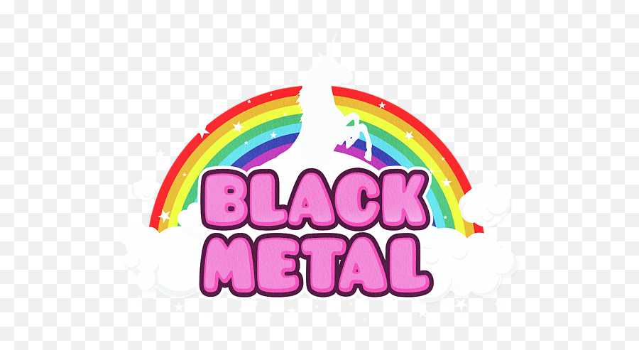 Black Metal Funny Unicorn Rainbow Mosh Parody Design Carry - All Pouch Heavy Metal Unicorn Png,Rainbow Unicorn Png